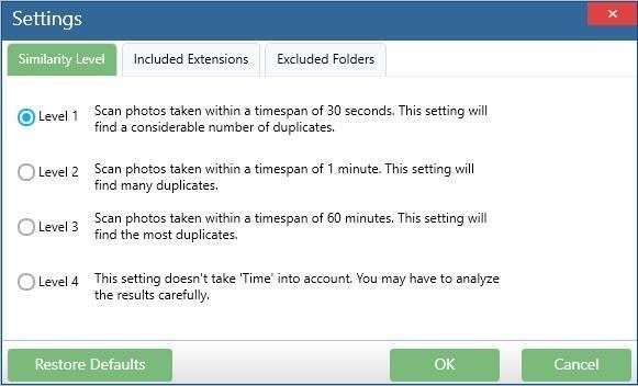Settings: Remove duplicate Photos