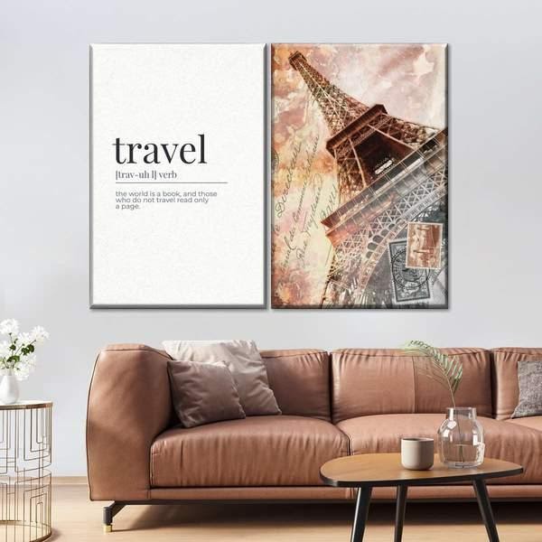 Definition Of Travel Multi Panel Canvas Wall Art