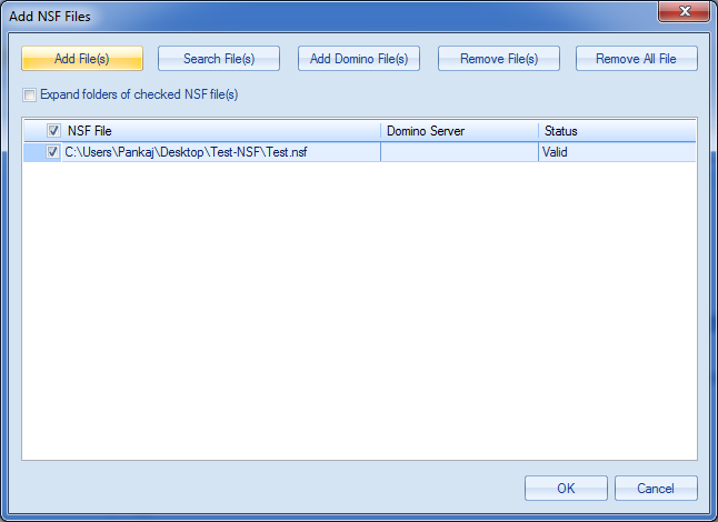 Import NSF files to PST format add nfs file