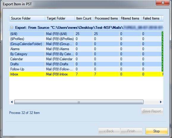 Import NSF files to PST format